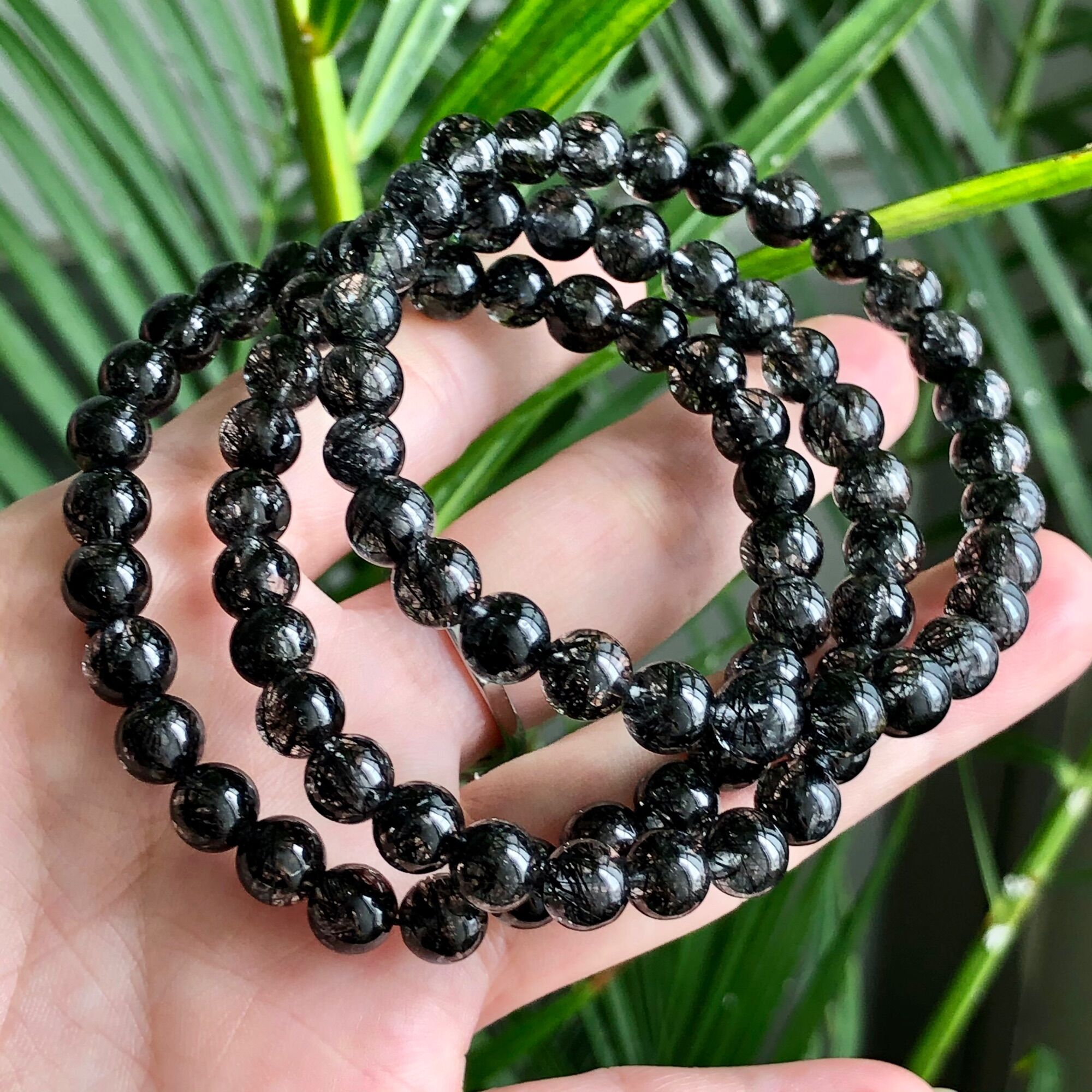 Vòng tay thạch anh tóc đen vip đá trong rõ tóc