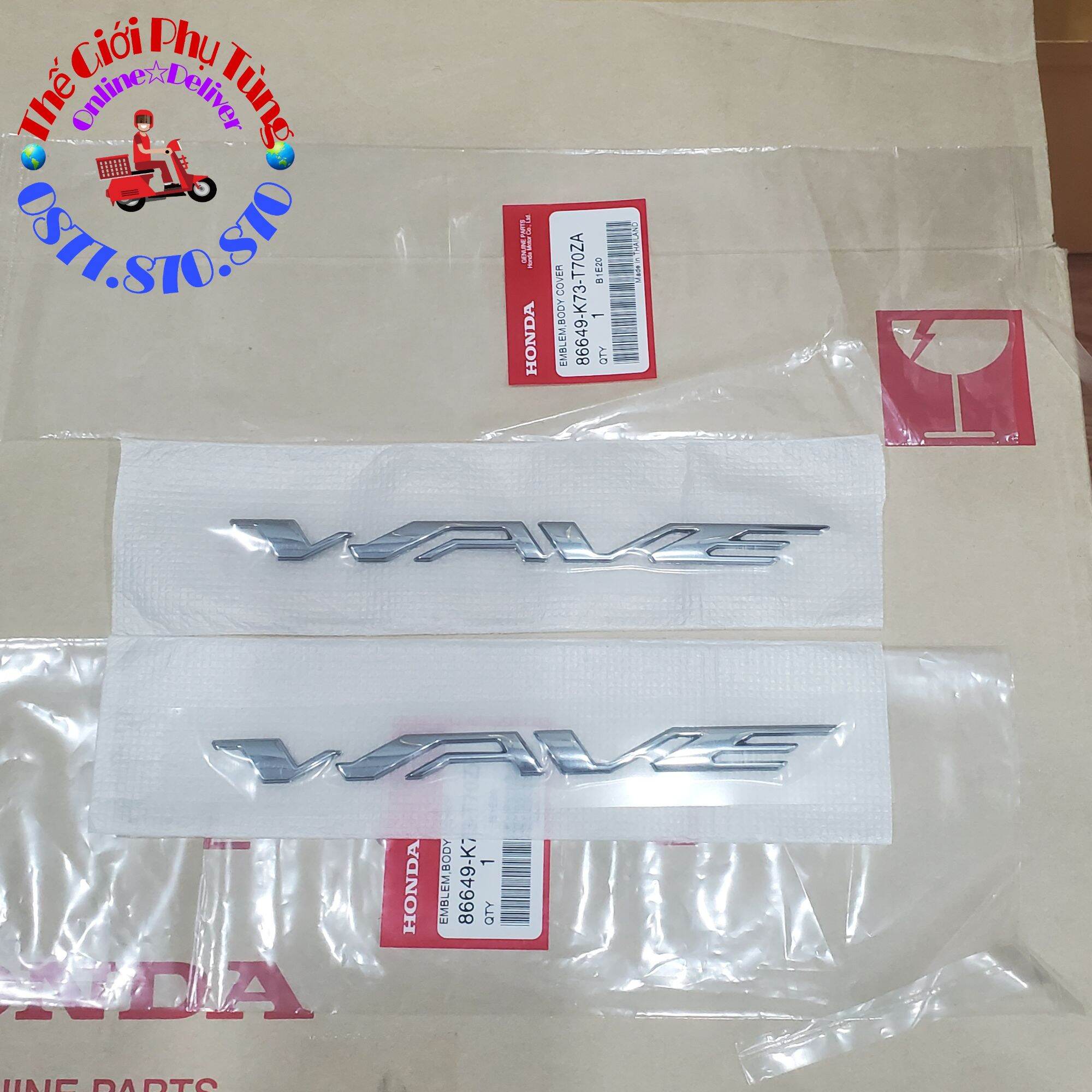 Cặp Tem Chữ Nổi WAVE 125i Zin Thái Lan