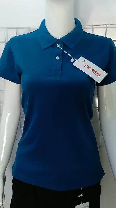 Áo thun cá sấu nữ màu xanh đen, chất cotton co dãn 4 chiều. có  size từ 40-70kg