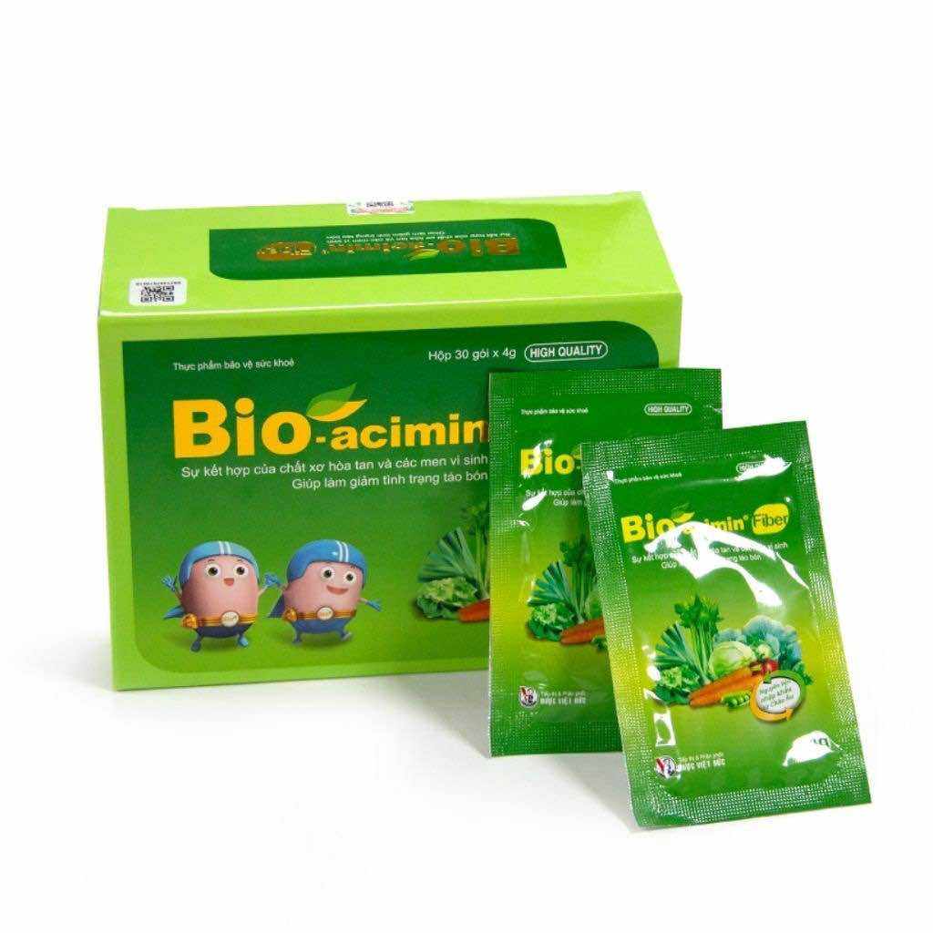 Cốm vi sinh Bio acimin Fiber bổ sung chất xơ tự nhiên cải thiện tình trạng táo bón