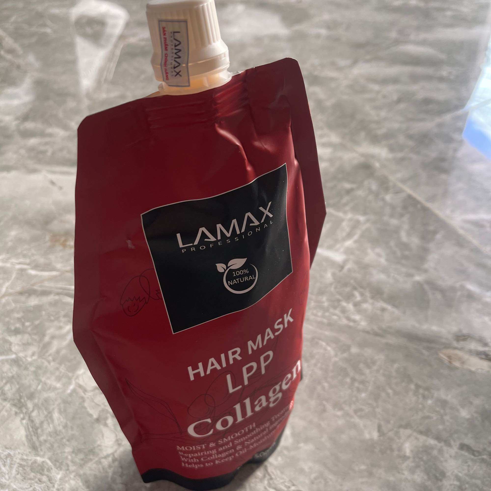 Hấp phục hồi tóc hư tổn collagen Lamax 500ml