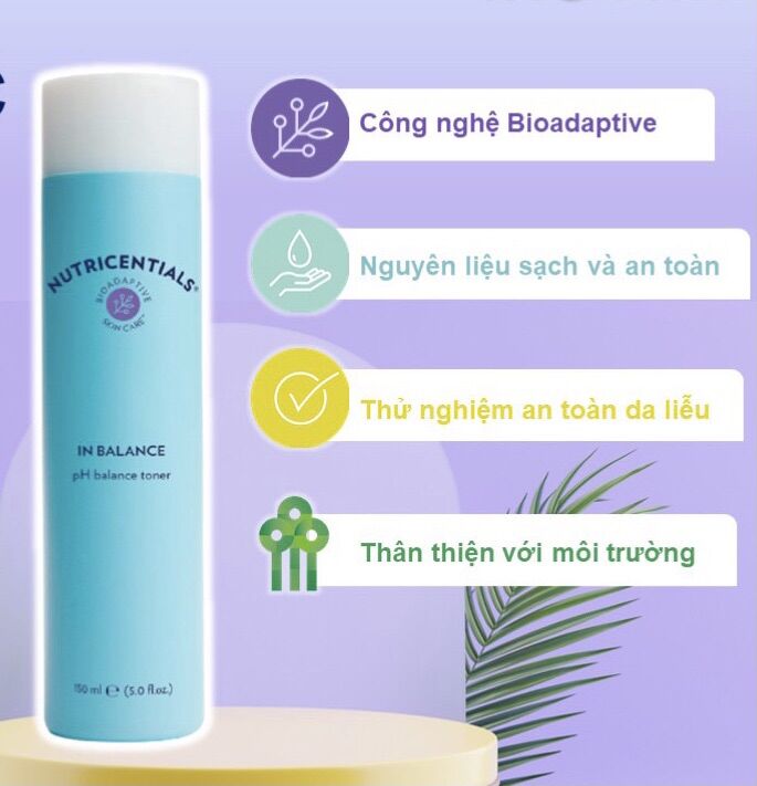 Nước hoa hồng cho da thường da khô da nhạy cảm Nuskin In Balance pH Balance Toner 150ml