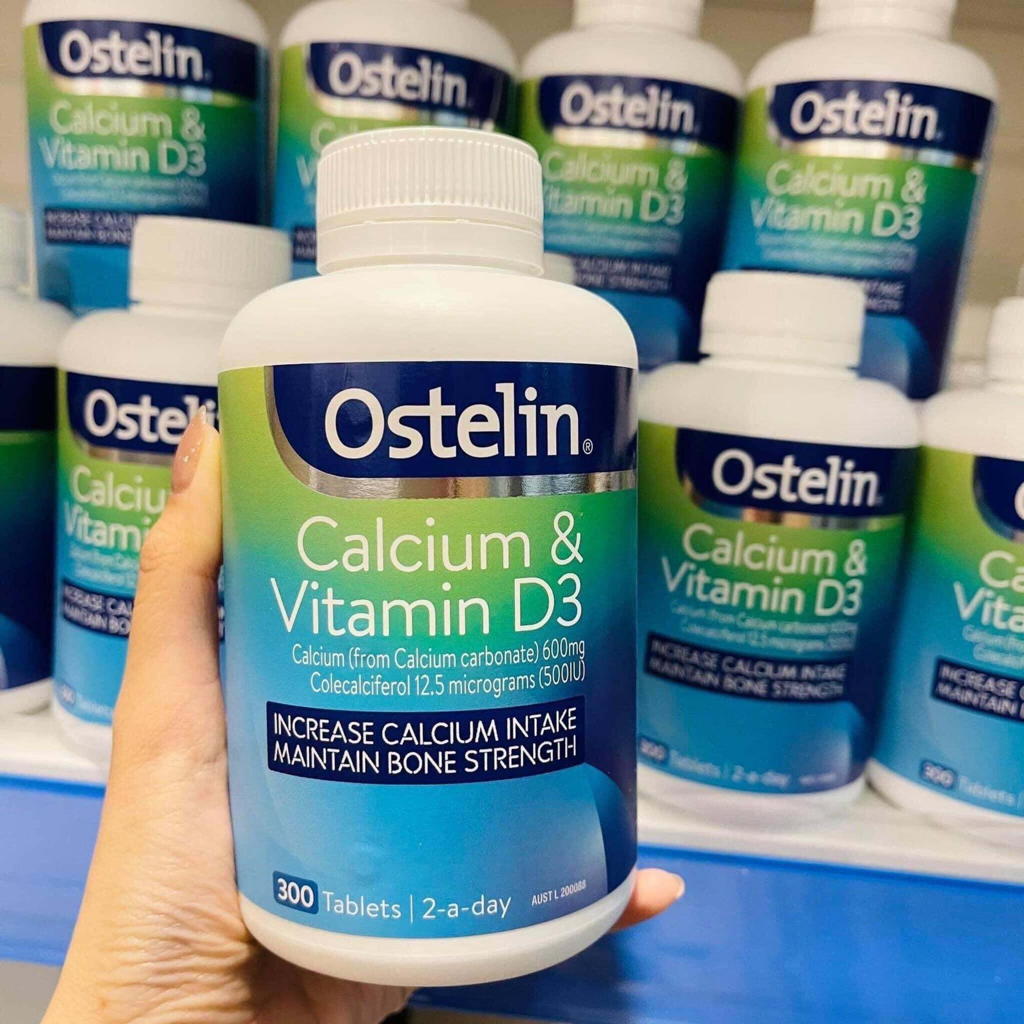 Viên uống Canxi và Vitamin D3, Ostelin Calcium & Vitamin D3, 300 viên, Úc