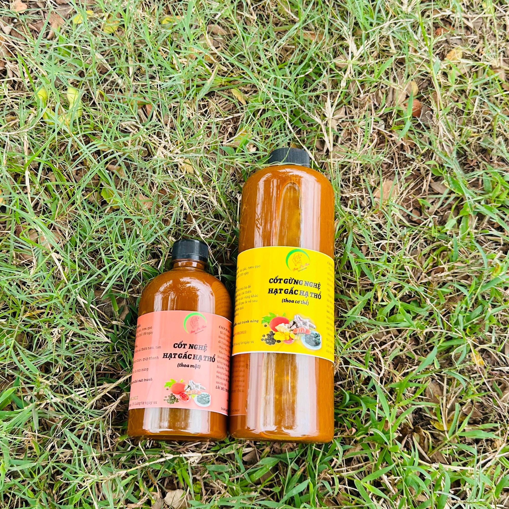 Combo cốt gừng nghệ gấc body 1 lít + cốt nghệ mặt 500ml