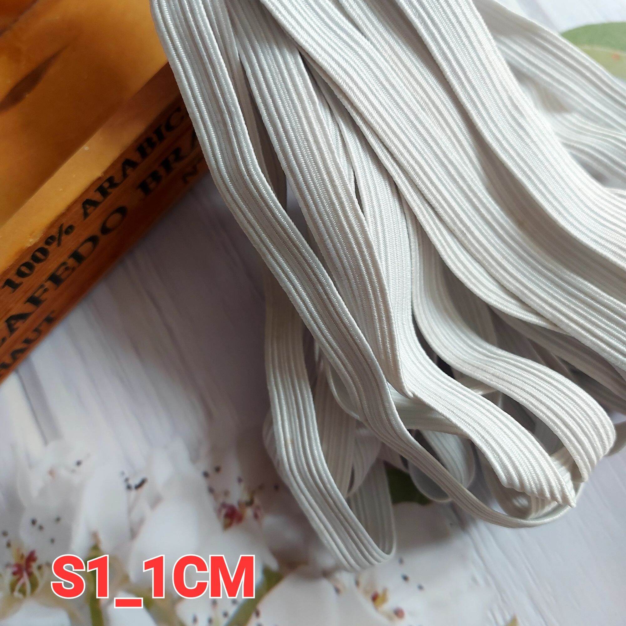(DÂY 10 MÉT) THUN GÂN  CÓ CÓ GIÃN , BẢN RỘNG 1CM và 1.2CM