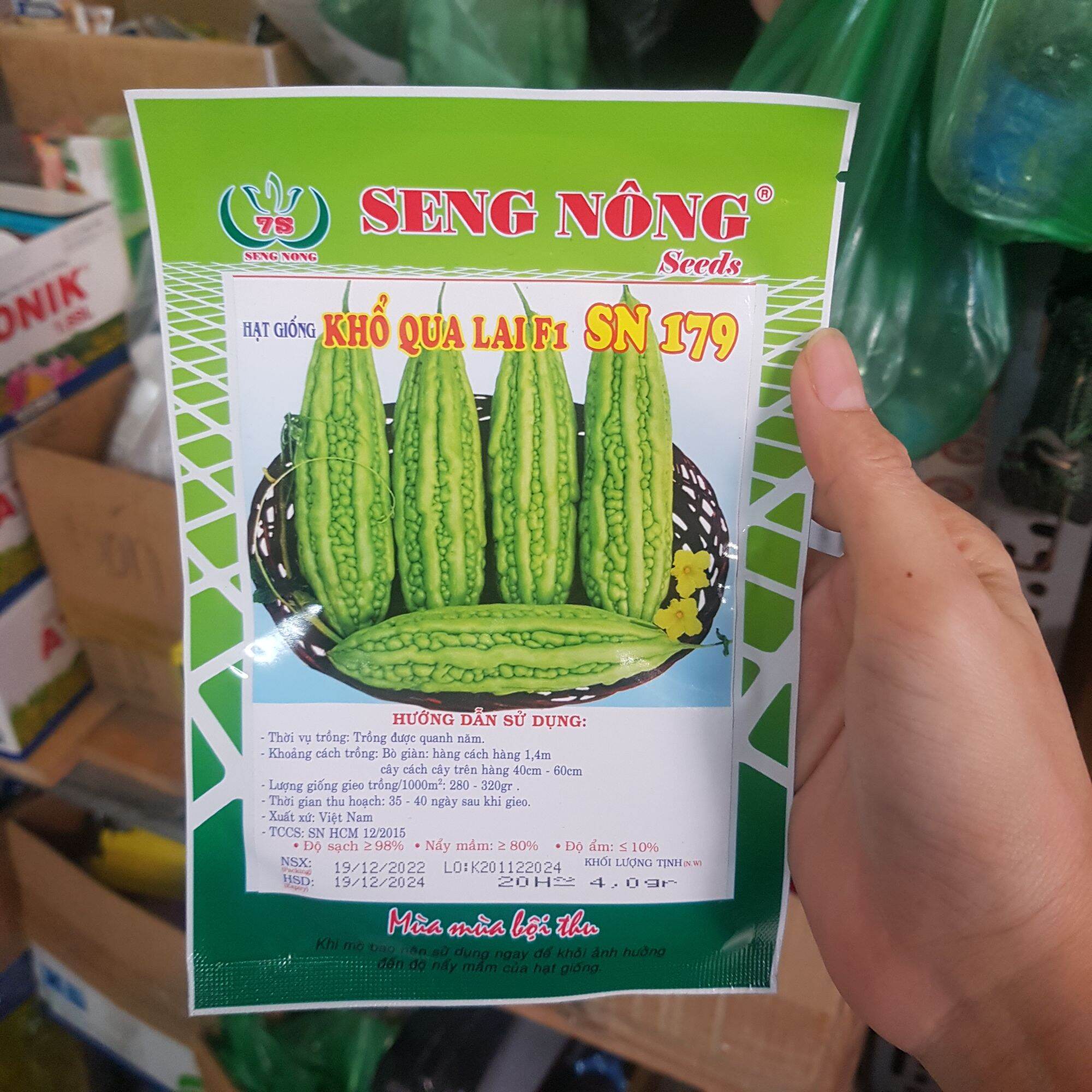 hạt giống khổ qua trái dài (Sen Nông) (20hạt)