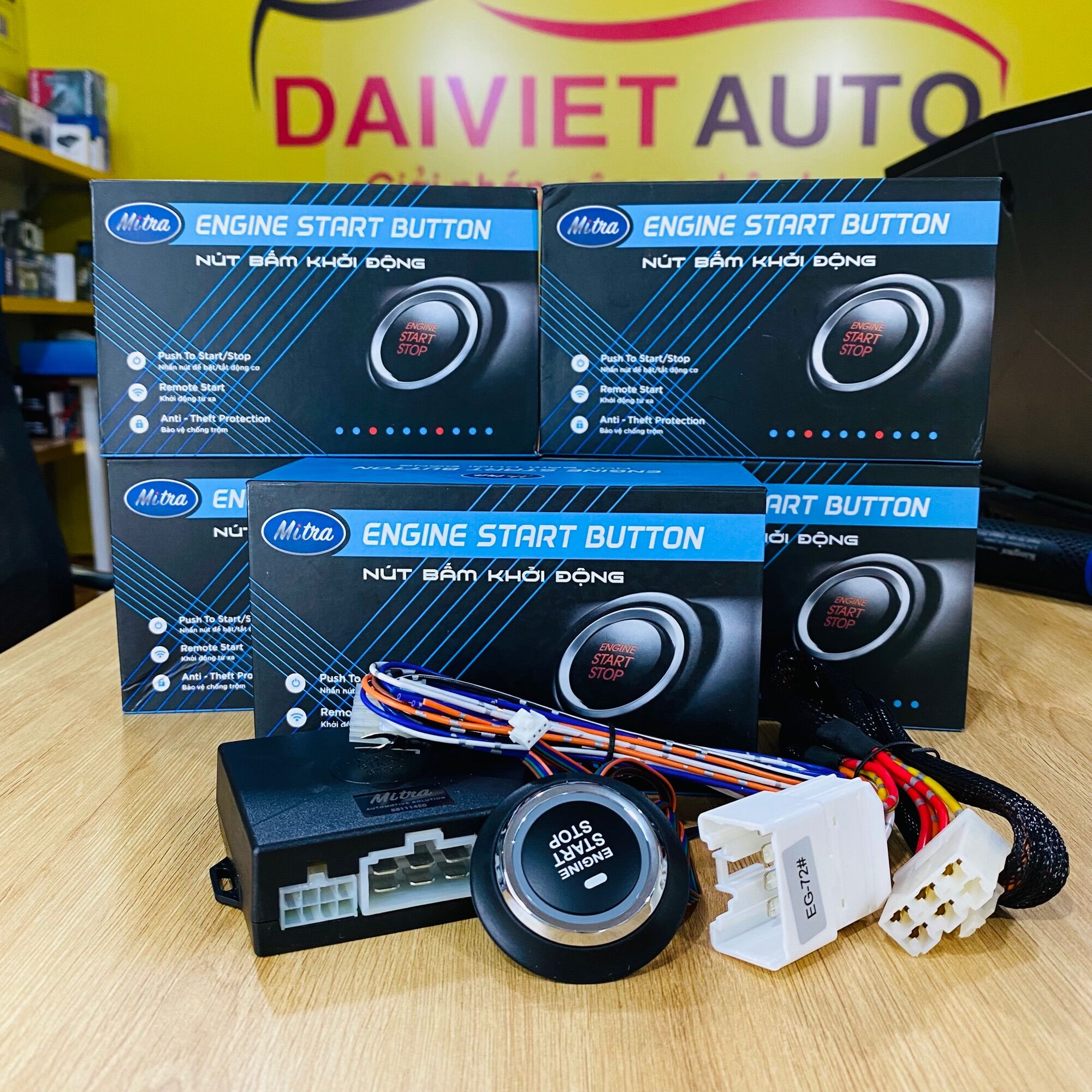 Nút đề nổ Start stop MITRA đề nổ từ xa trên khiển zin | Đại Việt Auto