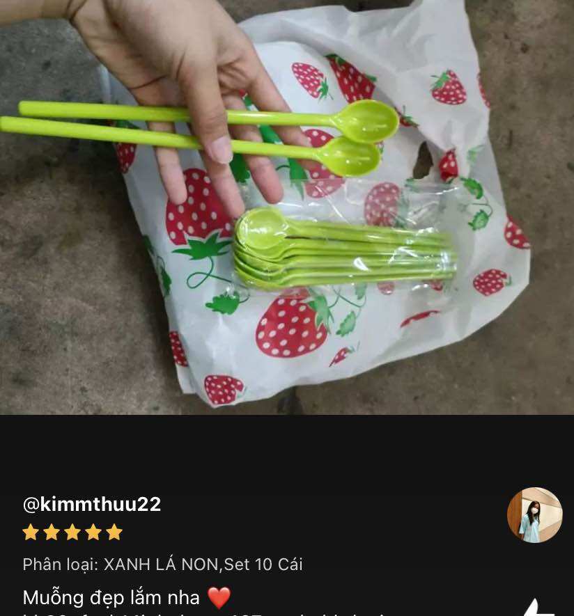 🎉🎉Combo 10 Muỗng Nhựa Cà Phê, Sinh Tố (dài 2 Tất)