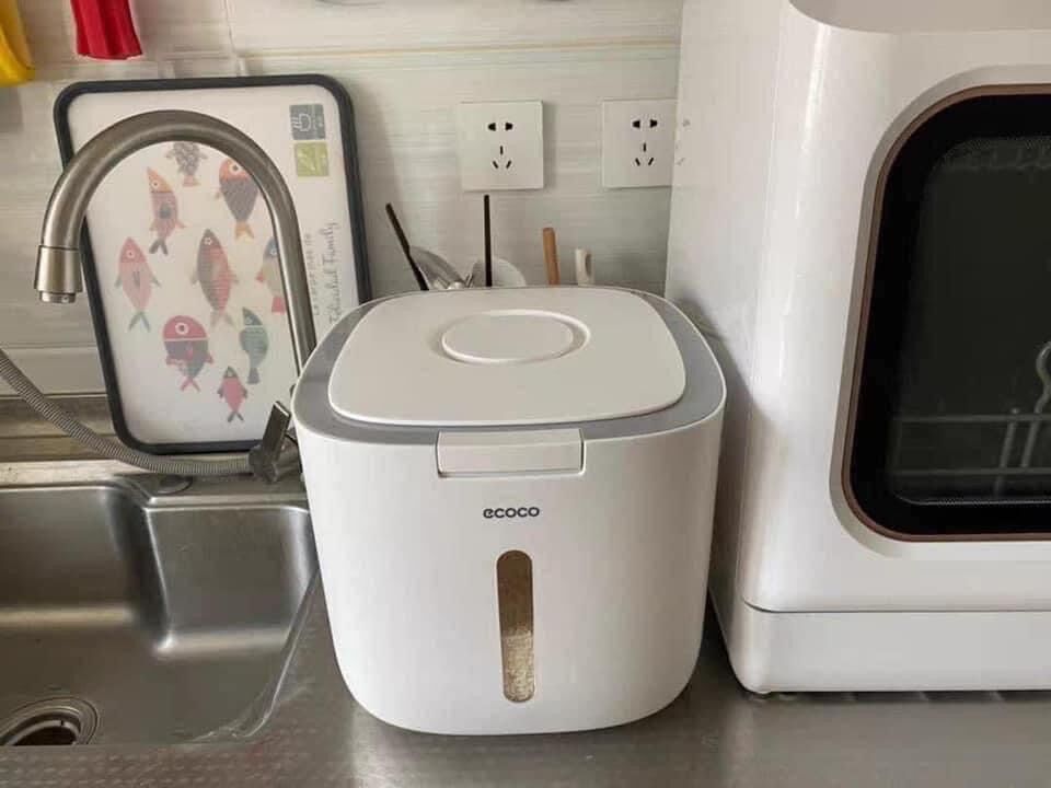 Thùng đựng gạo 10kg - thùng đựng gạo eco