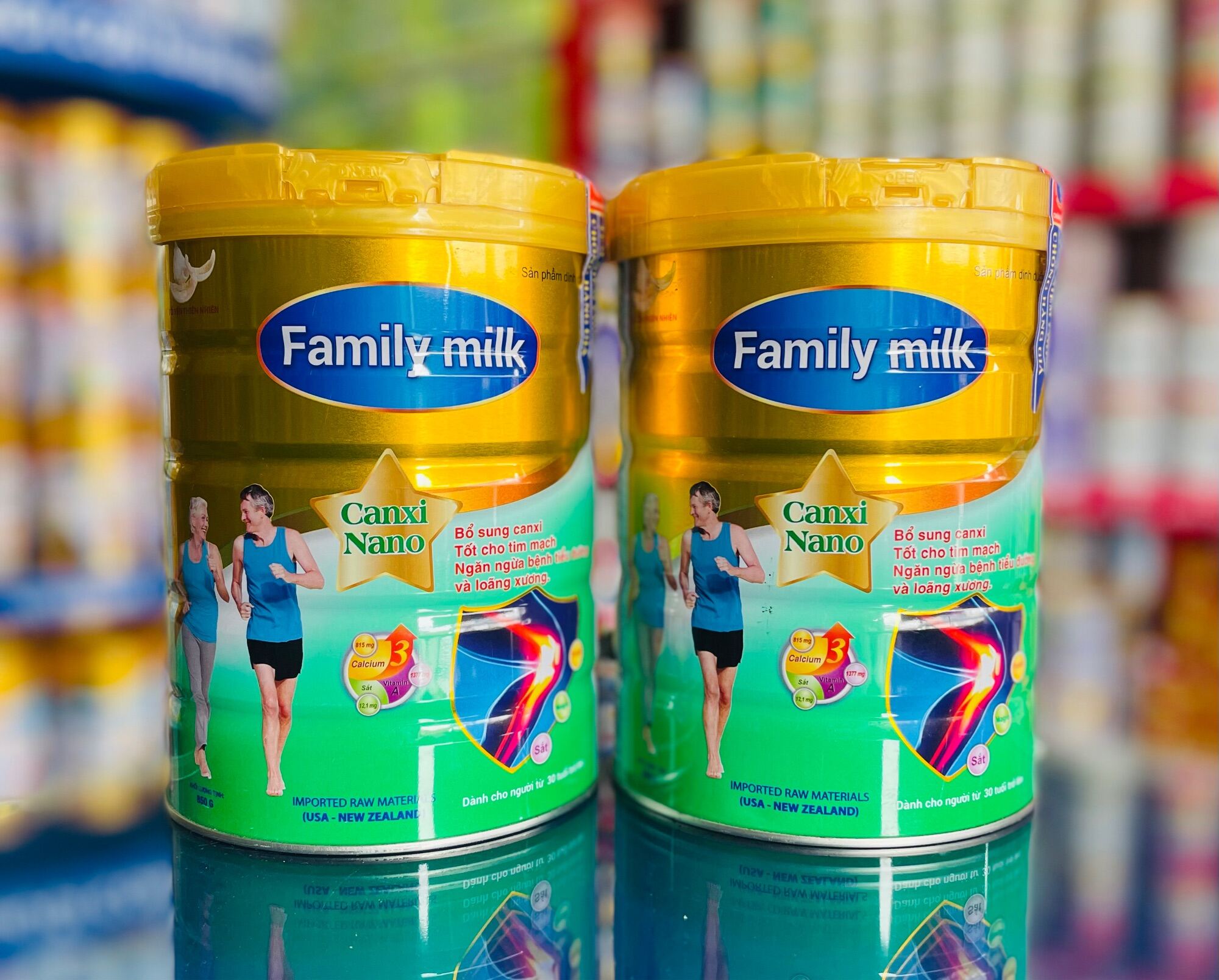(Combo 2 Lon ) Sữa Bột Family Canxi Nano , Bổ sung canxi, tốt cho tim mạch (900g)