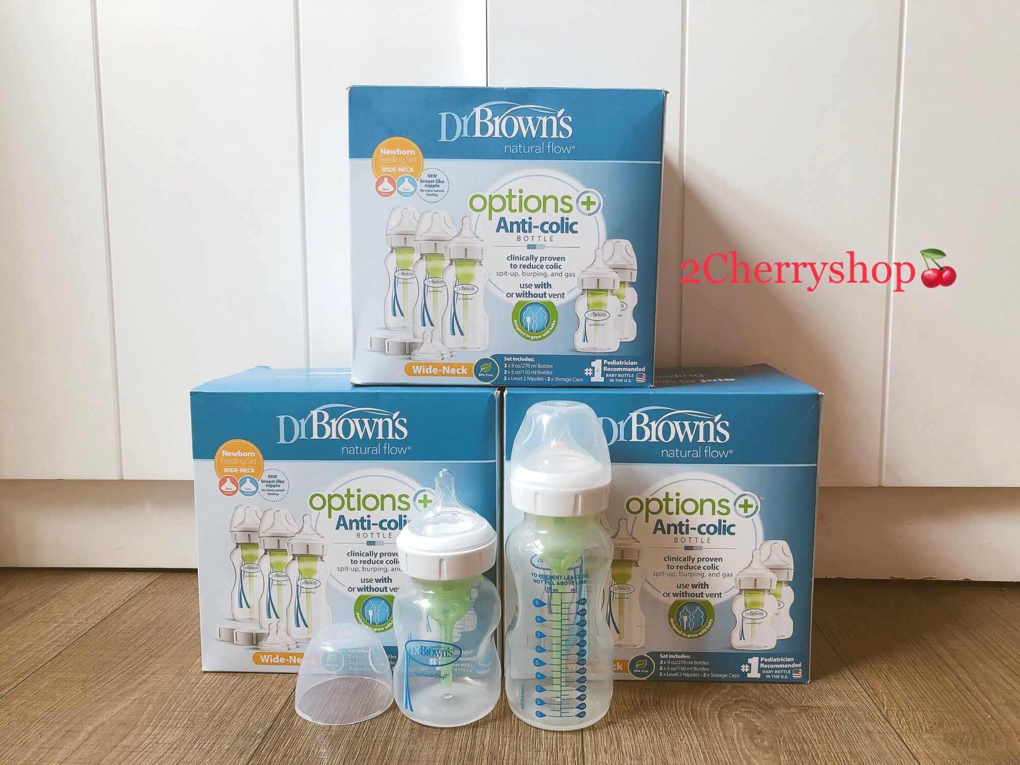 [HCM]Bình sữa Dr Brown’s cổ rộng 150-270 ml Option Plus +