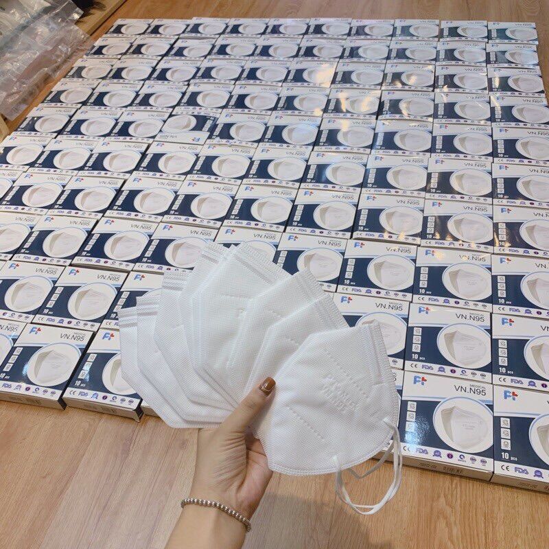 ( Sale Ko Vỏ Hộp )Khẩu Trang N95 4 Lớp [ 1 Hộp 10 Cái ]