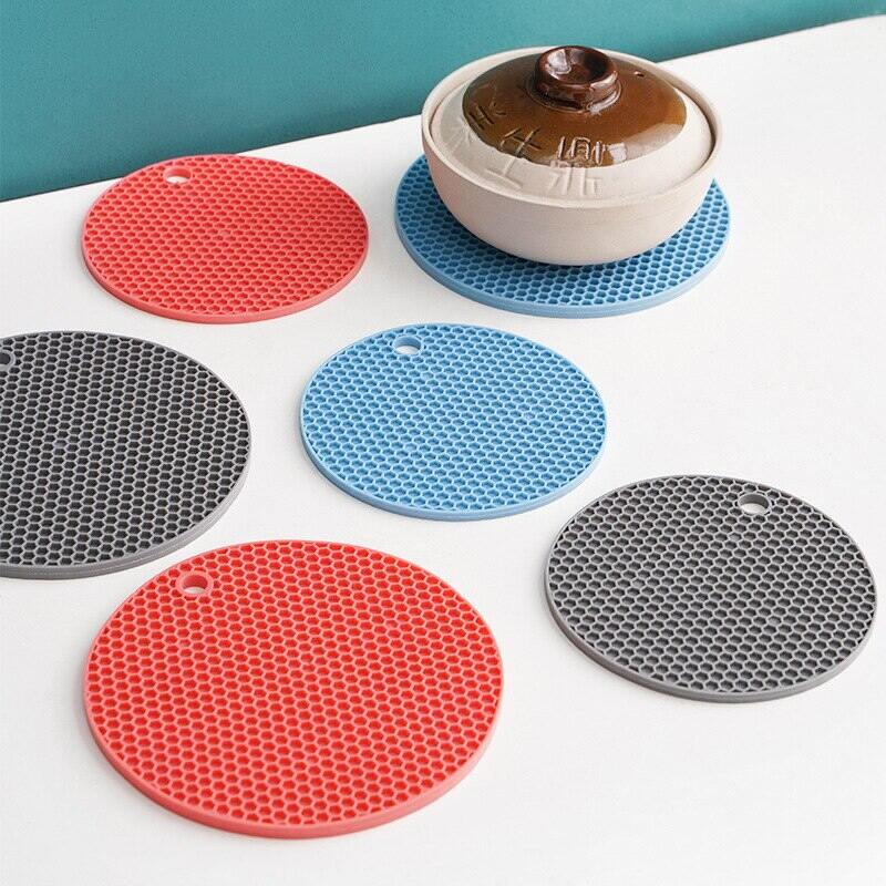 Vòng chịu nhiệt Silicone mat uống cốc đế lót ly cách nhiệt không trượt nồi chủ dày bảng placemat phụ kiện nhà bếp