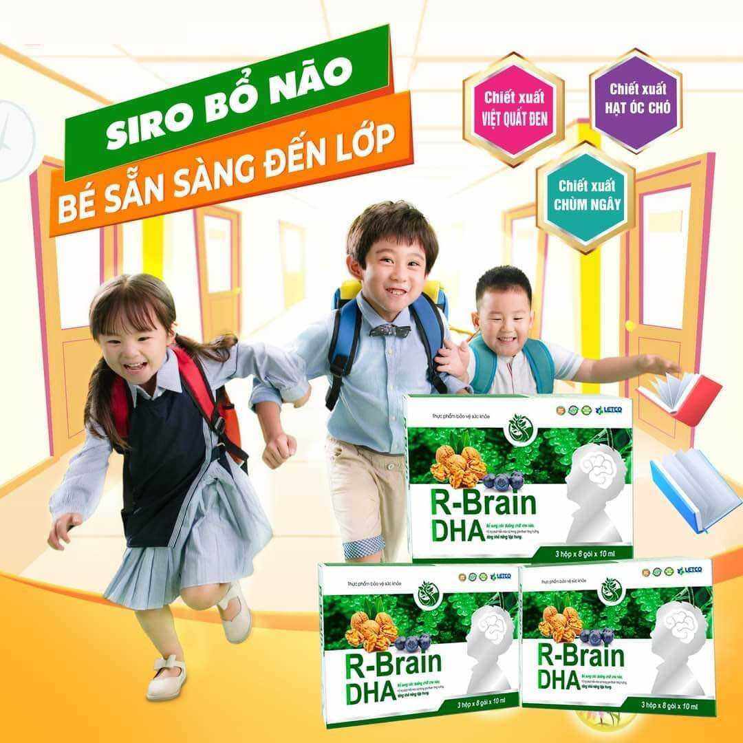 SIRO BỔ NÃO R-Brain DHA LECO hộp 24 gói