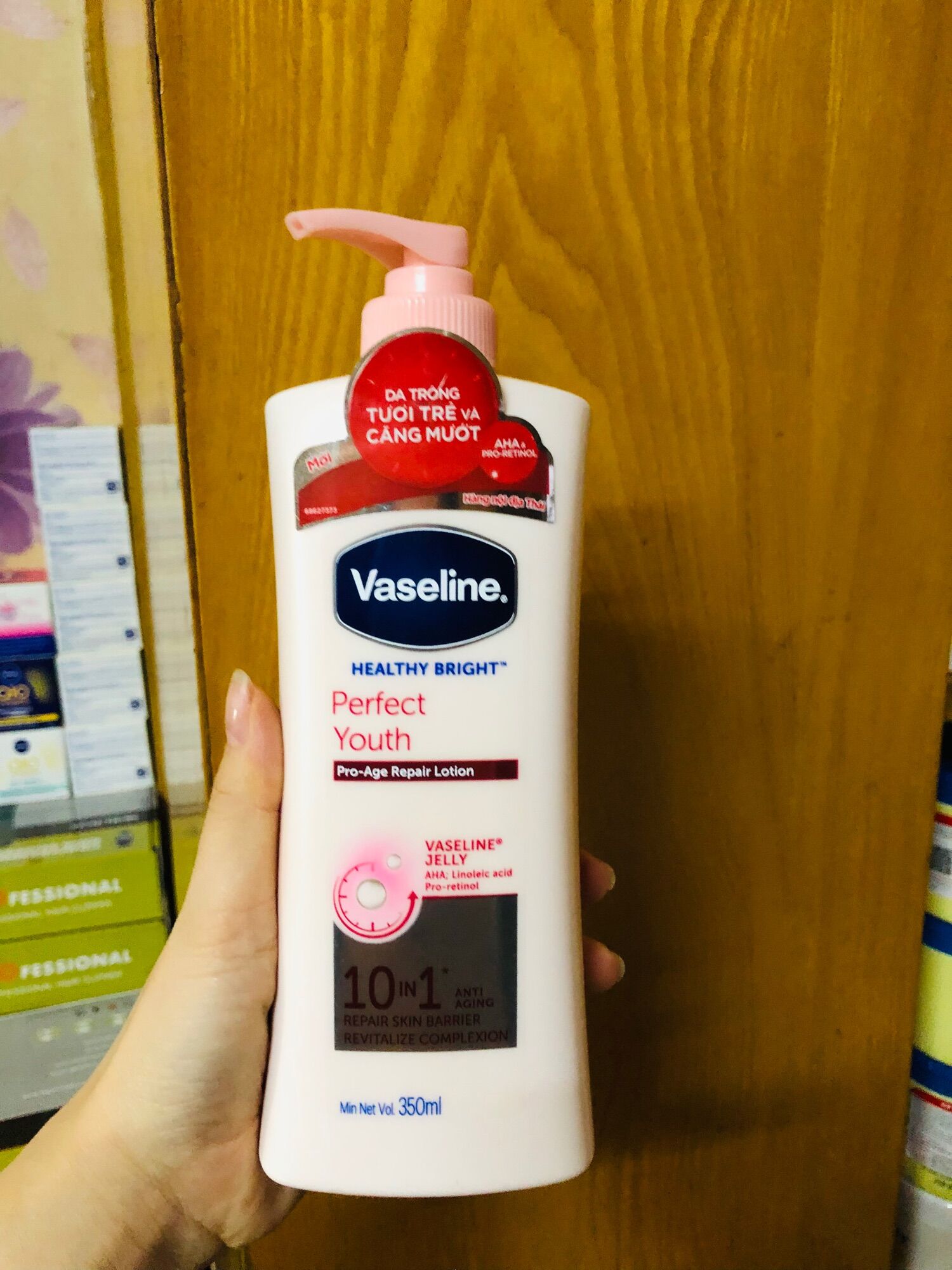 Dưỡng thể Vaseline, sữa dưỡng thể Vaseline, dưỡng thể trắng da toàn thân chống lão hoá 10in1 350ml