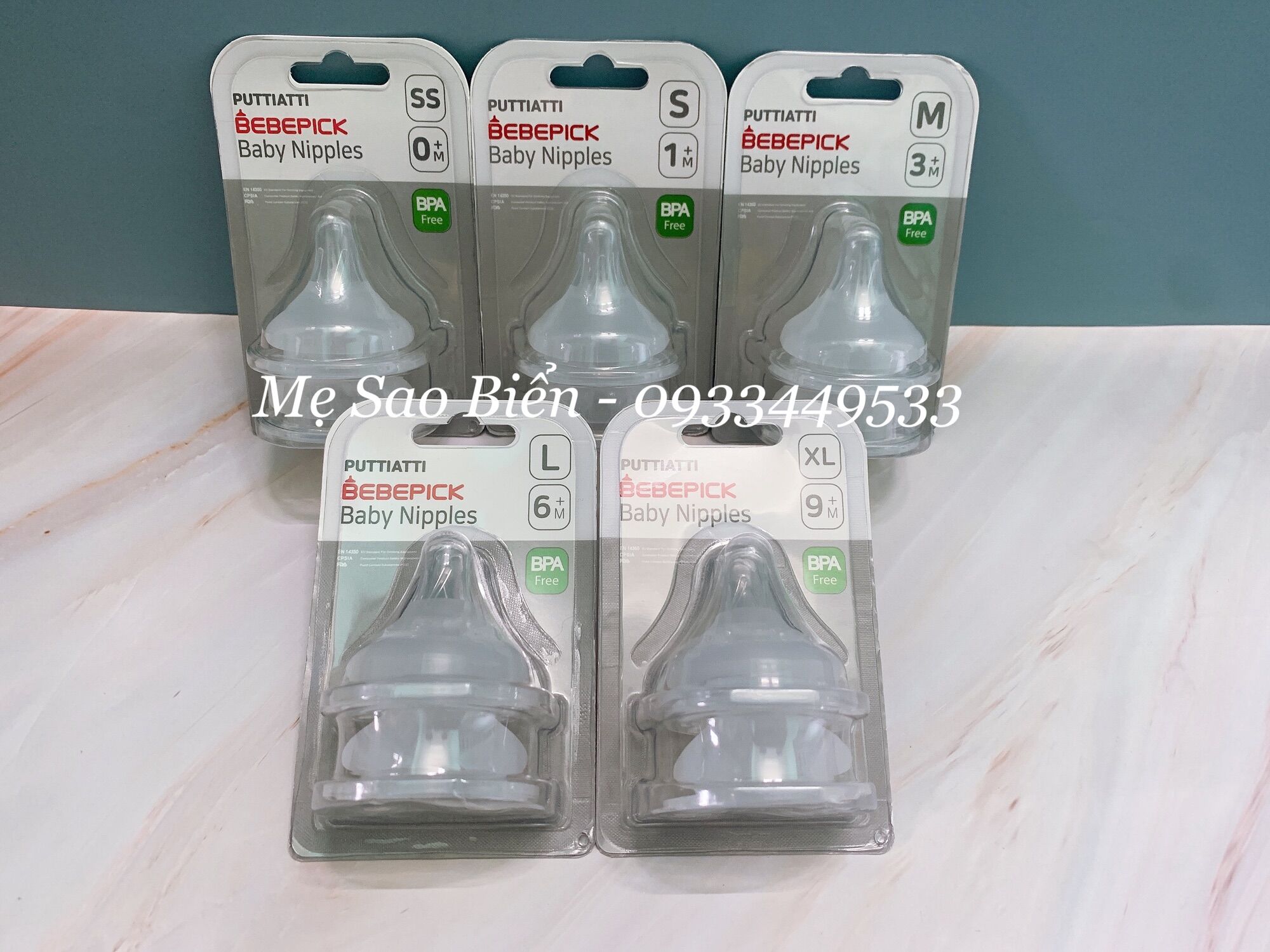Bình sữa Bebepick 150ml/ 250ml Hàn Quốc (tuỳ chọn núm ty)