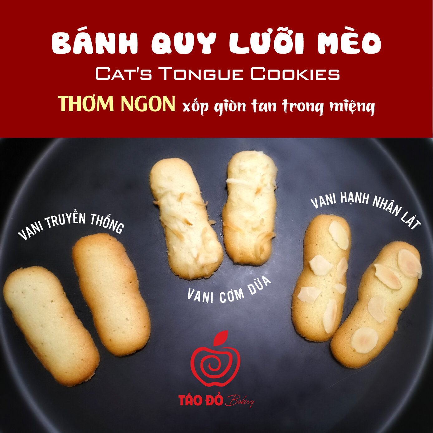 Bánh Quy Lưỡi Mèo - Túi 100g