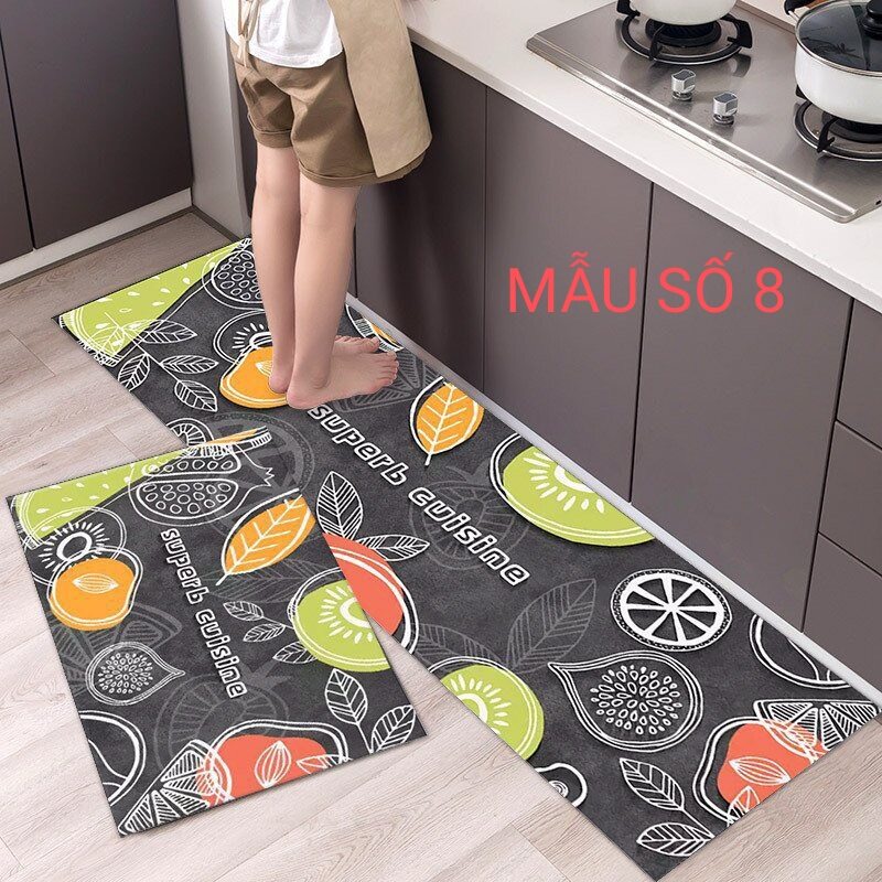 2 THẢM 3D TRẢI SÀN BẾP CHỐNG TRƠN TRƯỢT SIÊU THẤM ( GIAO MẪU NGẪU NHIÊN)