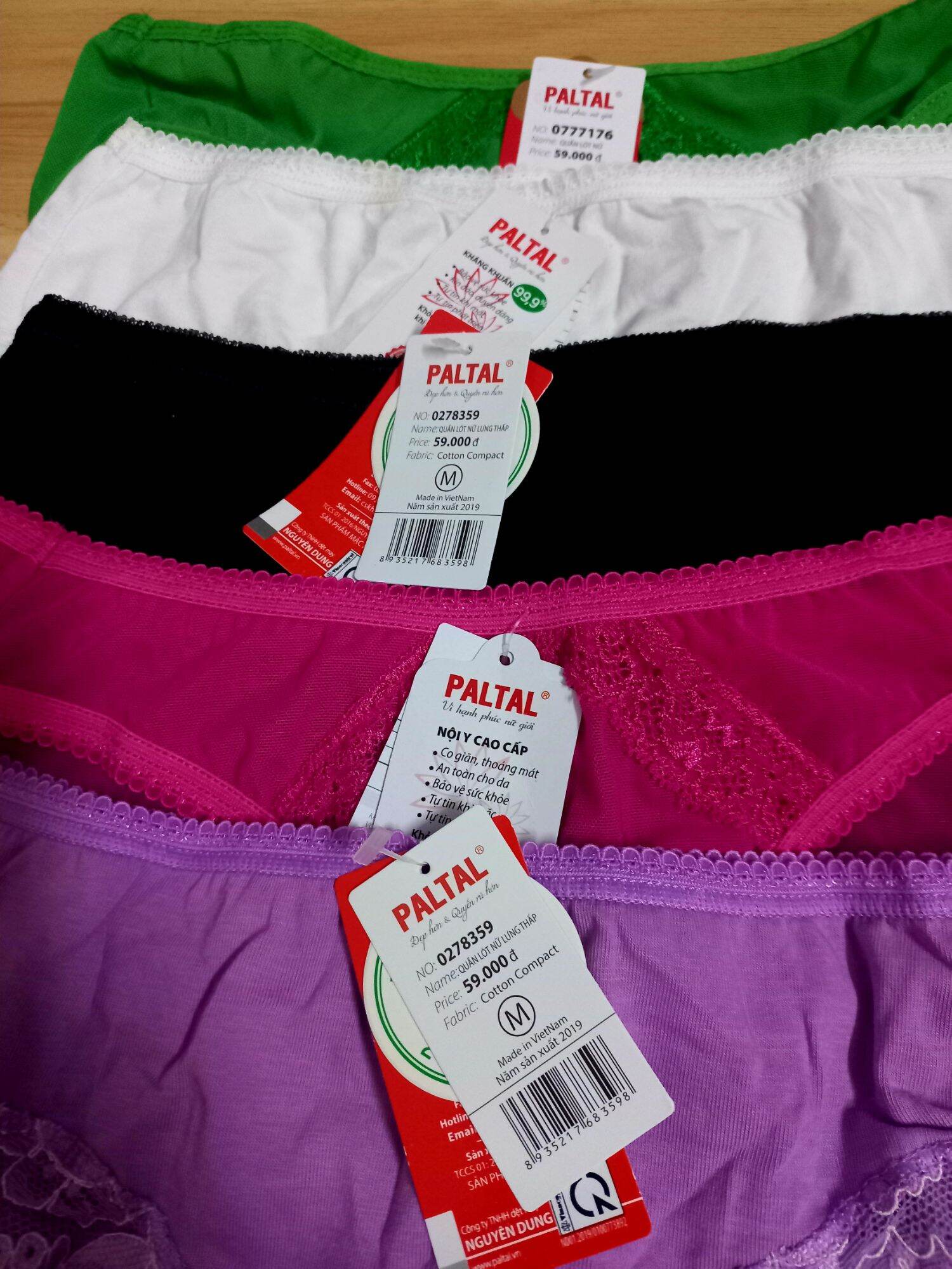 Combo 5 quần lót Paltal đủ màu seri M