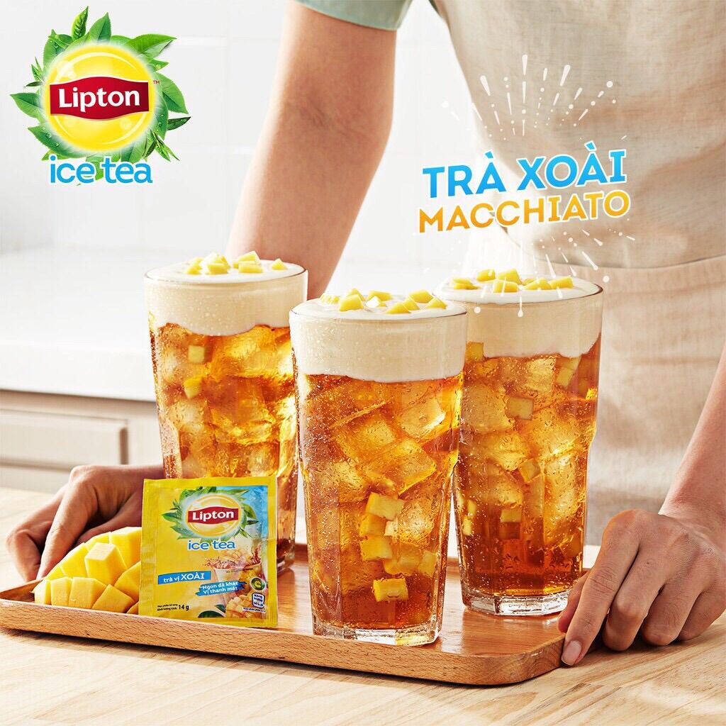 Trà Lipton Ice Tea vị Xoài hộp 224g ( 14g x16 gói)