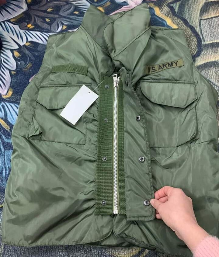 ÁO VO GIÁP LÍNH MỸ XANH OLIVER MỚI 100% NHẬP