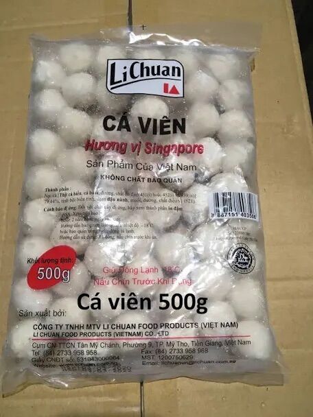 Cá viên singapo lichuan 500gr /50 viên
