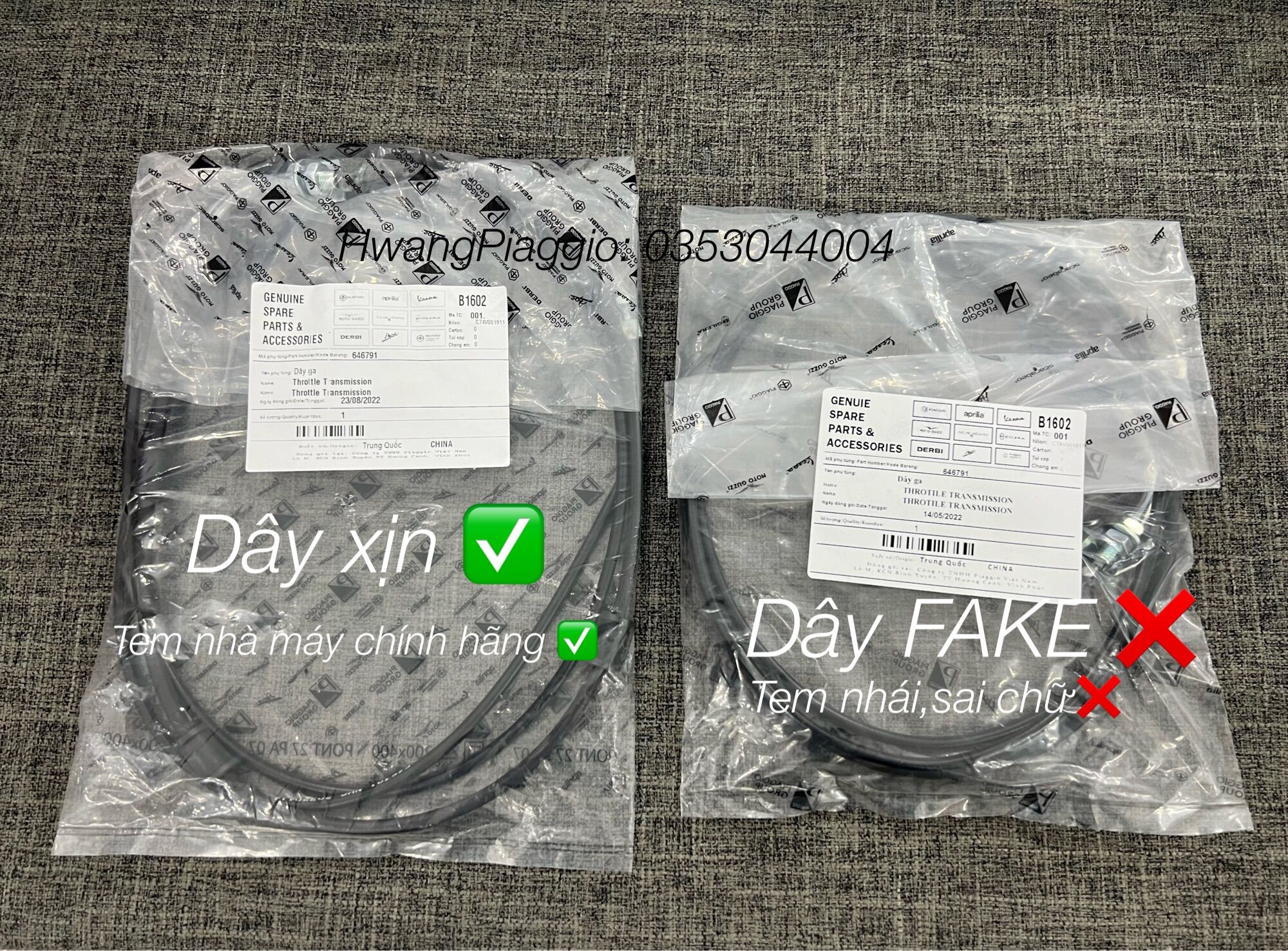 Dây ga xe Zip 100cc chính hãng ❤️