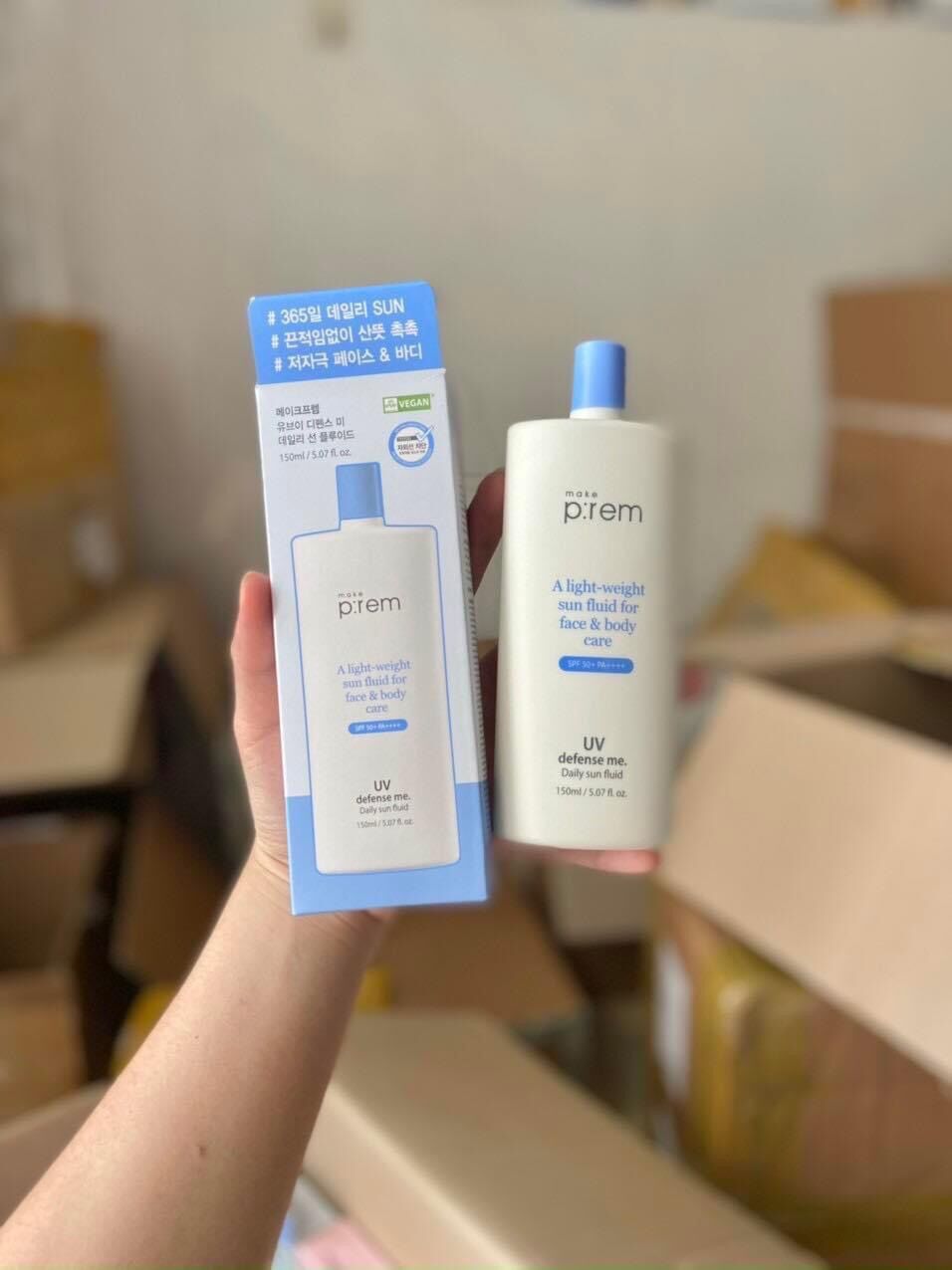 [FreeshipMAX] Kem Chống Nắng Mặt & Body Make Prem Sun Fluid