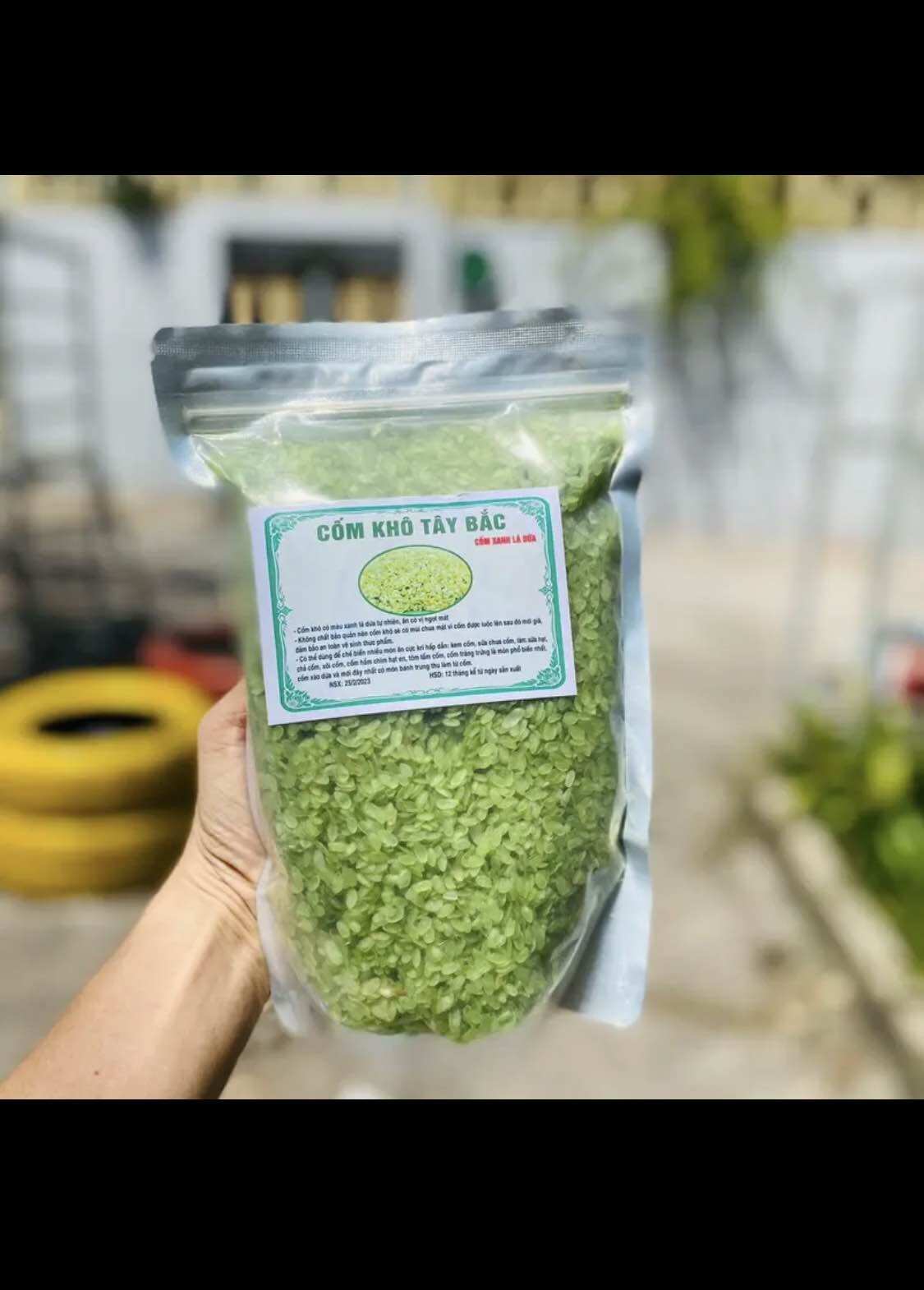 Cốm xanh khô tây bắc túi 1kg
