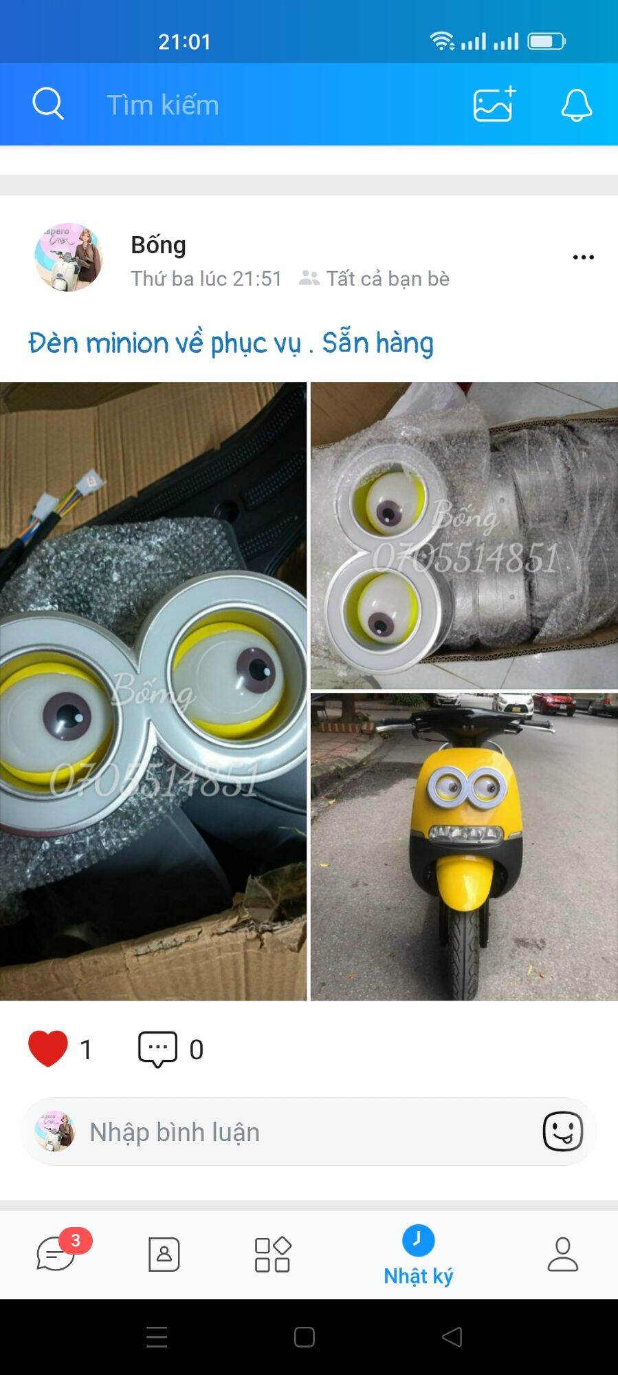 Đèn Minion lắp xe gogo