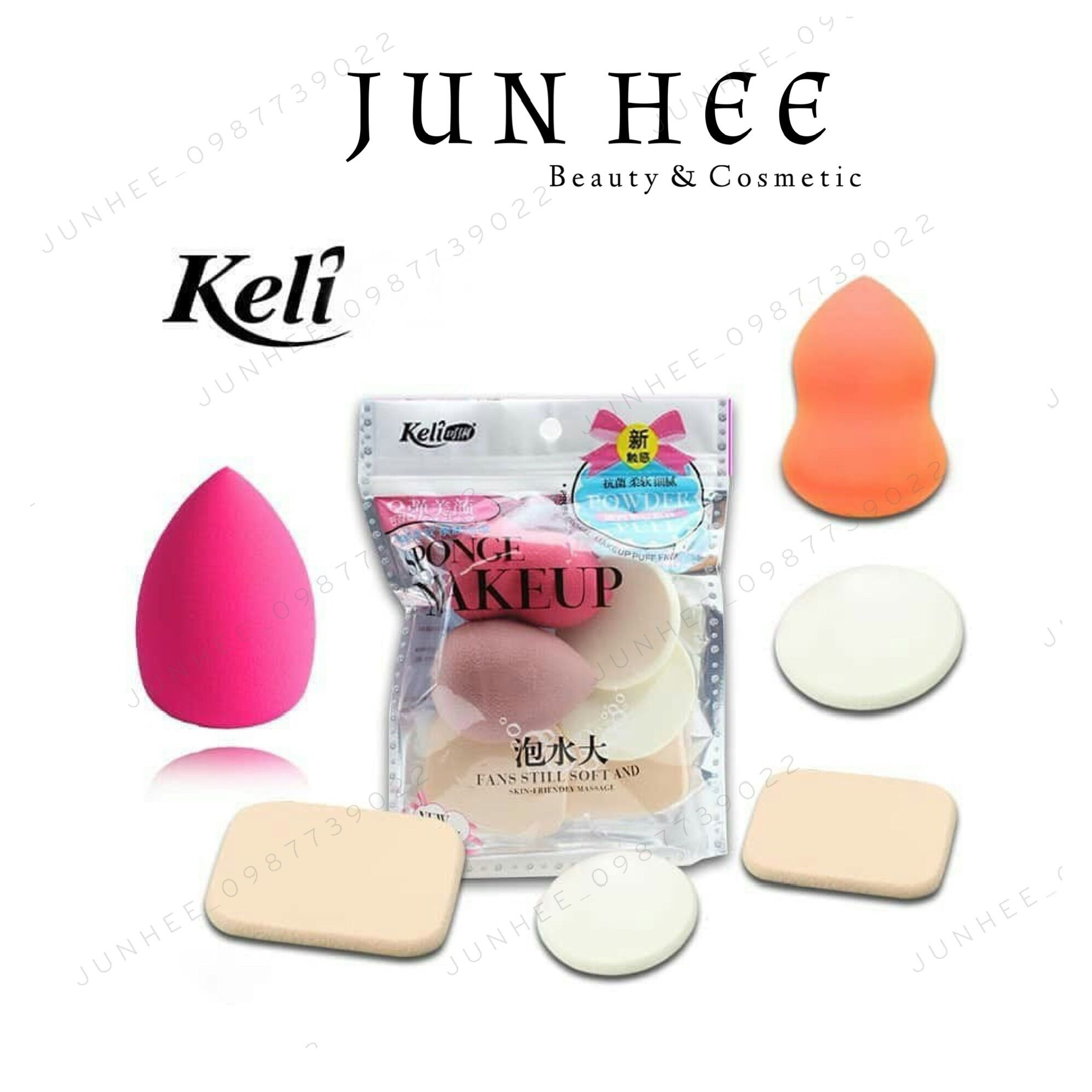 [ JUNHEE ] Bông tán phấn Keli