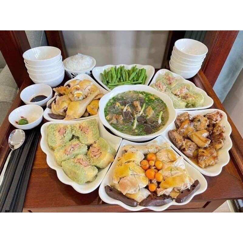 Bộ bát đĩa mặt trời trắng trơn sứ Minh Châu