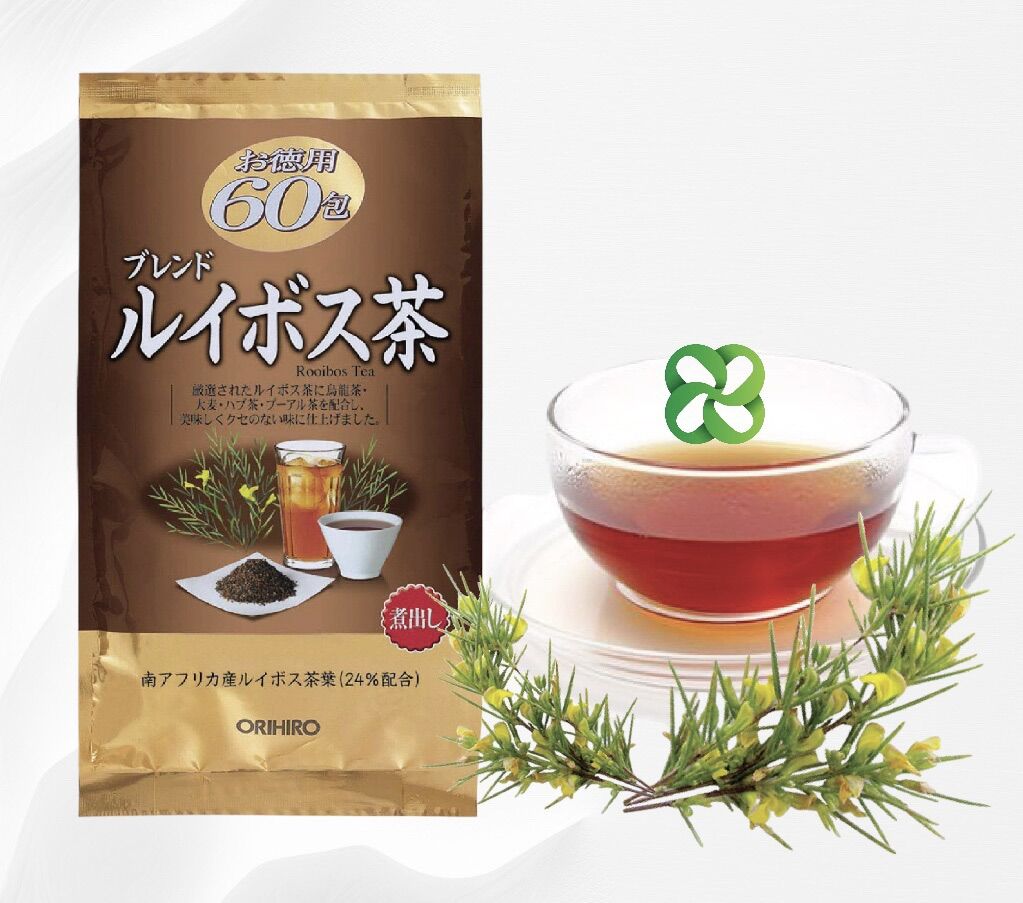 Trà Hồng Trà Nam Phi Orihiro Nhật Bản túi 60 túi lọc - Hồng trà Rooibos tea Orihiro 180g