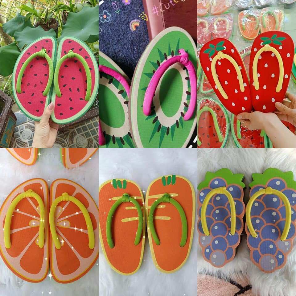 Dép hoa quả mang trong nhà