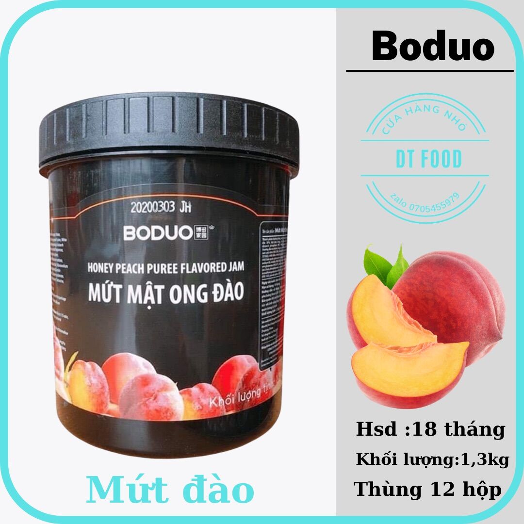 Mứt đào Boduo hộp 1,3kg