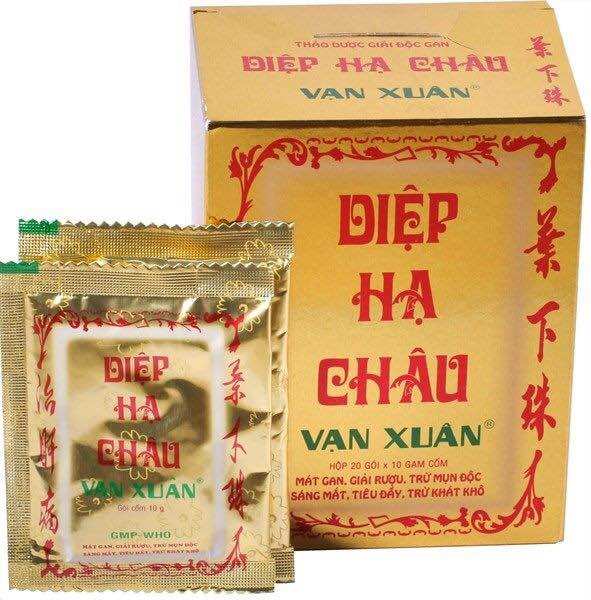 Cốm Diệp Hạ Châu Vạn Xuân hỗ trợ giải nhiệt hộp 20 gói