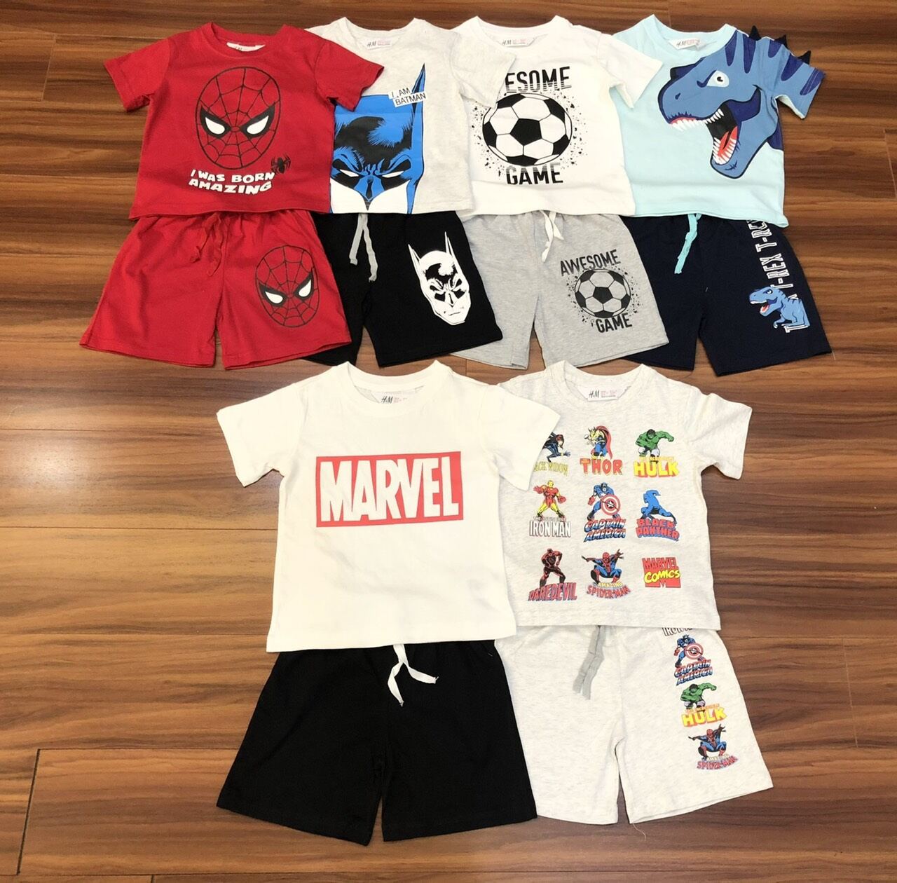 Bộ cotton 100% xuất dư hm xịn trẻ em 1-7 tuổi.
