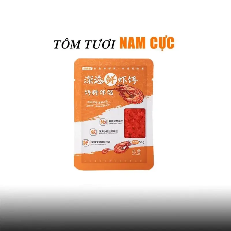 Tôm tươi Nam Cực. Mồi câu cá tăng độ đạm cho cám