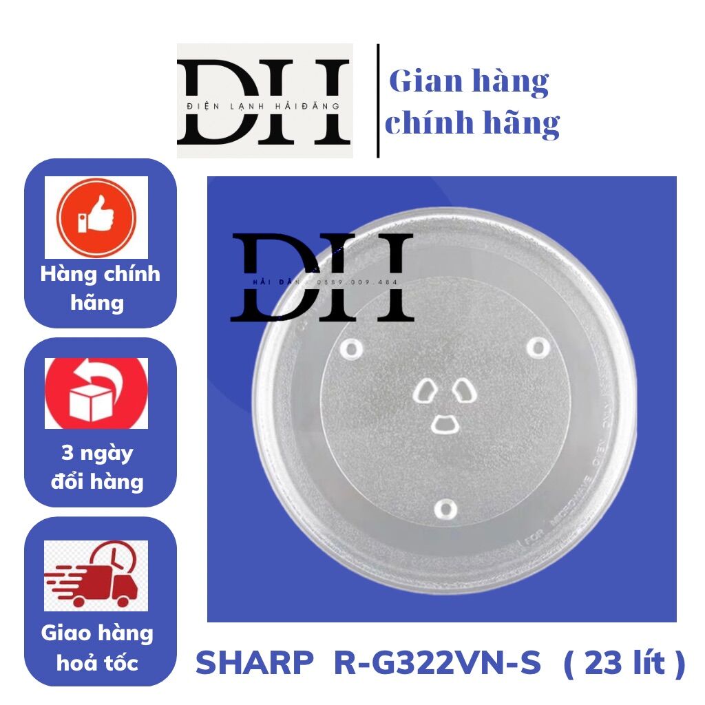 Đĩa quay lò vi sóng sharp r-g322vn-s -23 lít