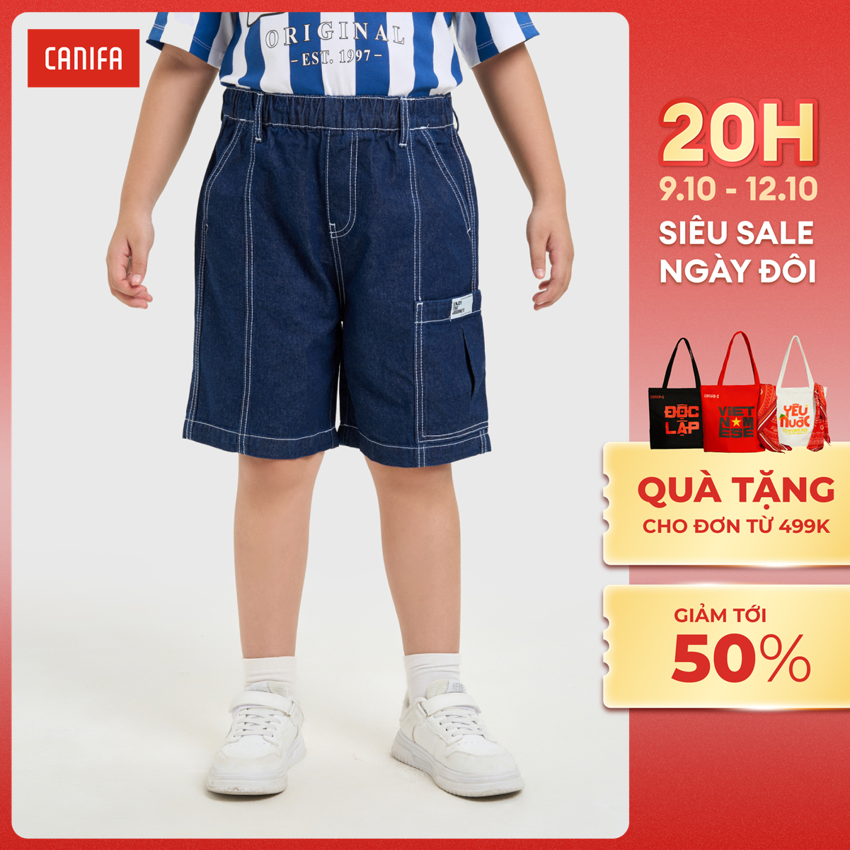 [20H 9-12.10 VOUCHER TỚI 500K] Quần soóc bé trai CANIFA 2BS25S012