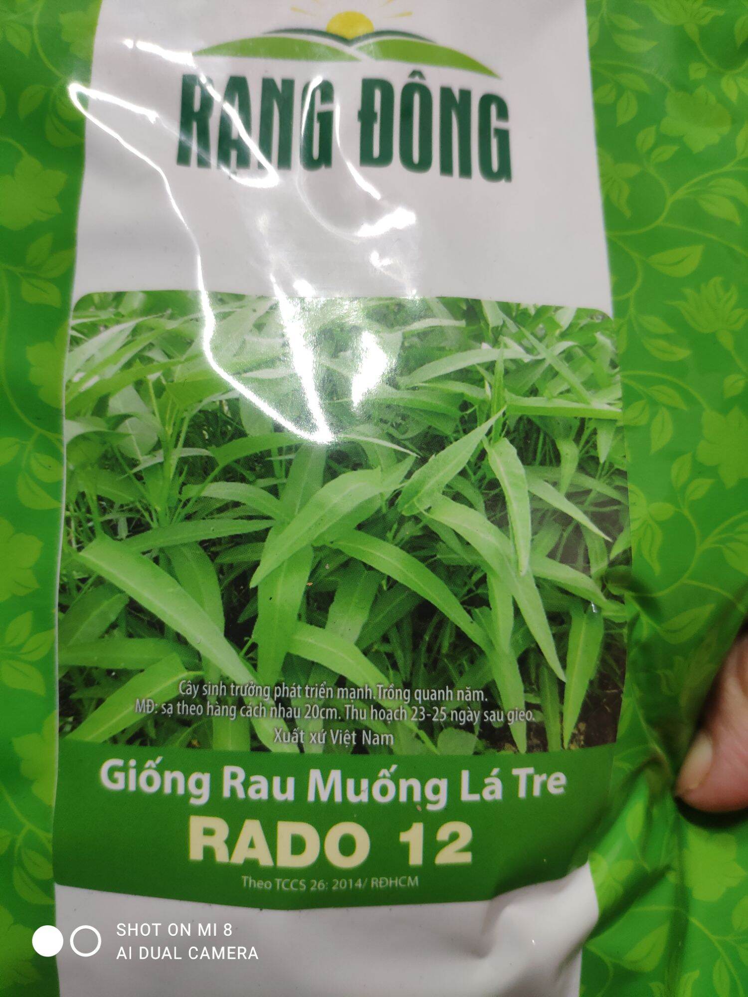 Rau muống lá tre Rạng đông túi 500gr