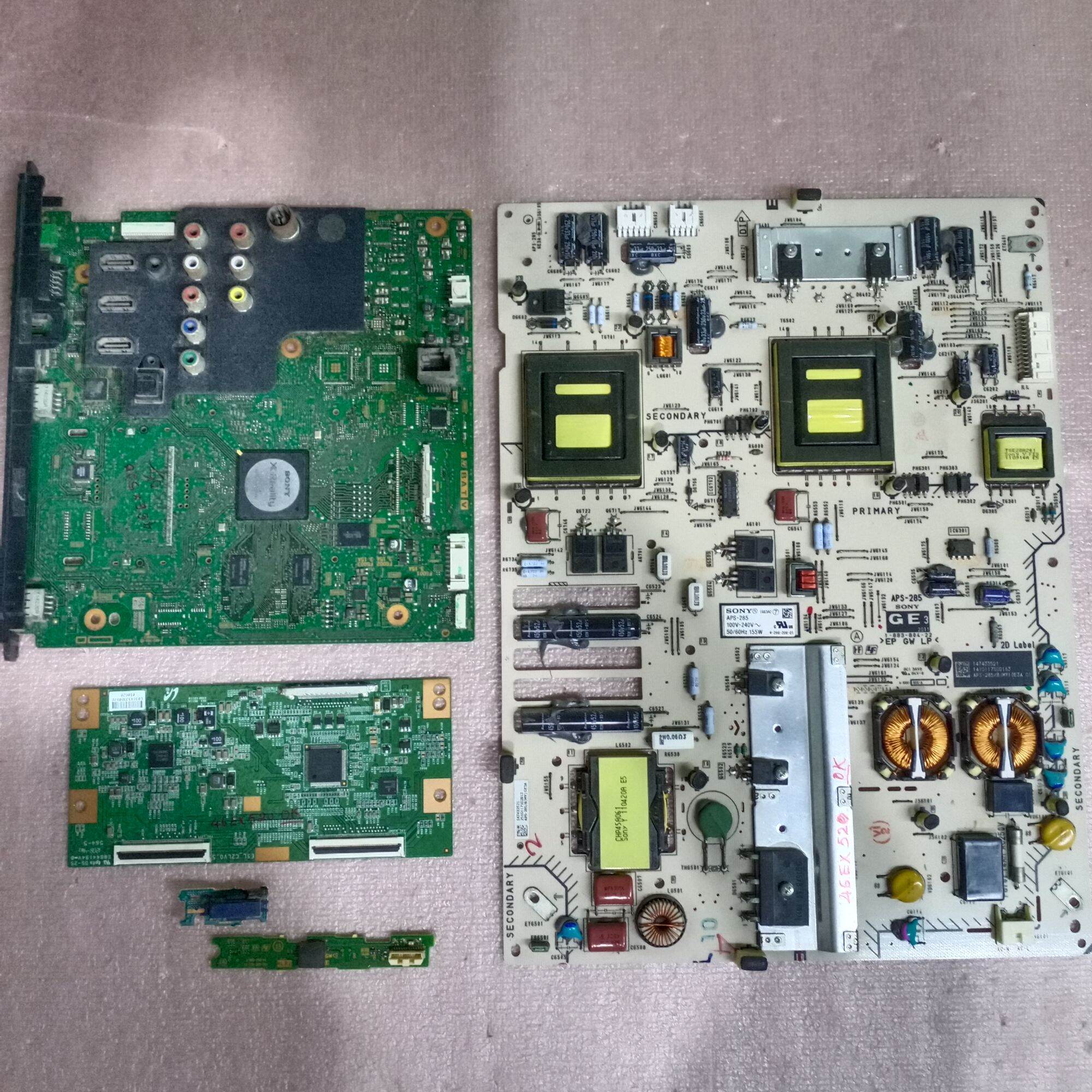 Bo mạch tivi Sony 46EX520,bo xử lý,khiển,nguồn,main chính,chủ,bo Tcon,mắt nhận