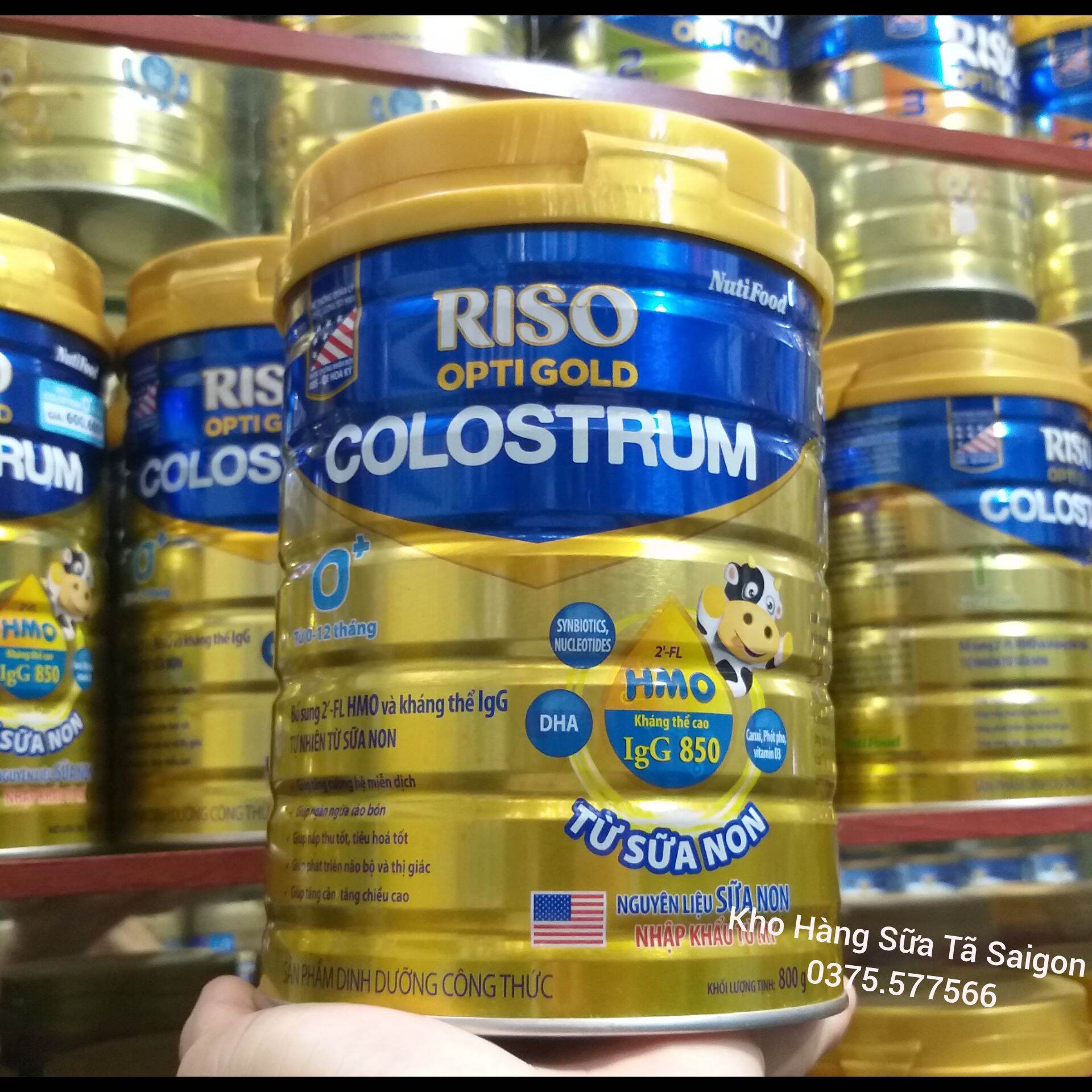 Sữa bột RISO OptiGold Colostrum lon 800g của Nutifood