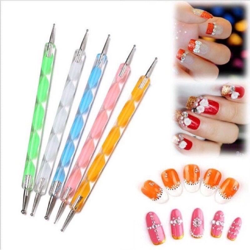Bộ Bút Chấm Bi Nail 5 Chiếc [ 10 Cỡ ]