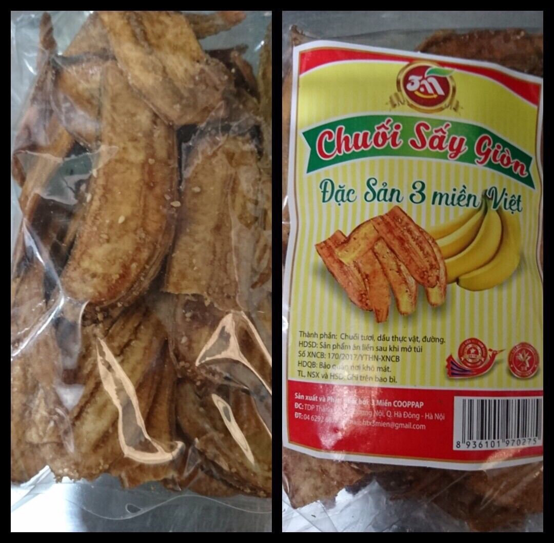 500g Chuối sấy giòn tẩm vừng