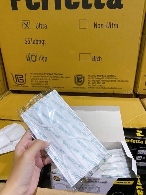 [HCM]Khẩu trang y tế 4 lớp Perfetta Ultra Trắng (35 Cái/Hộp)