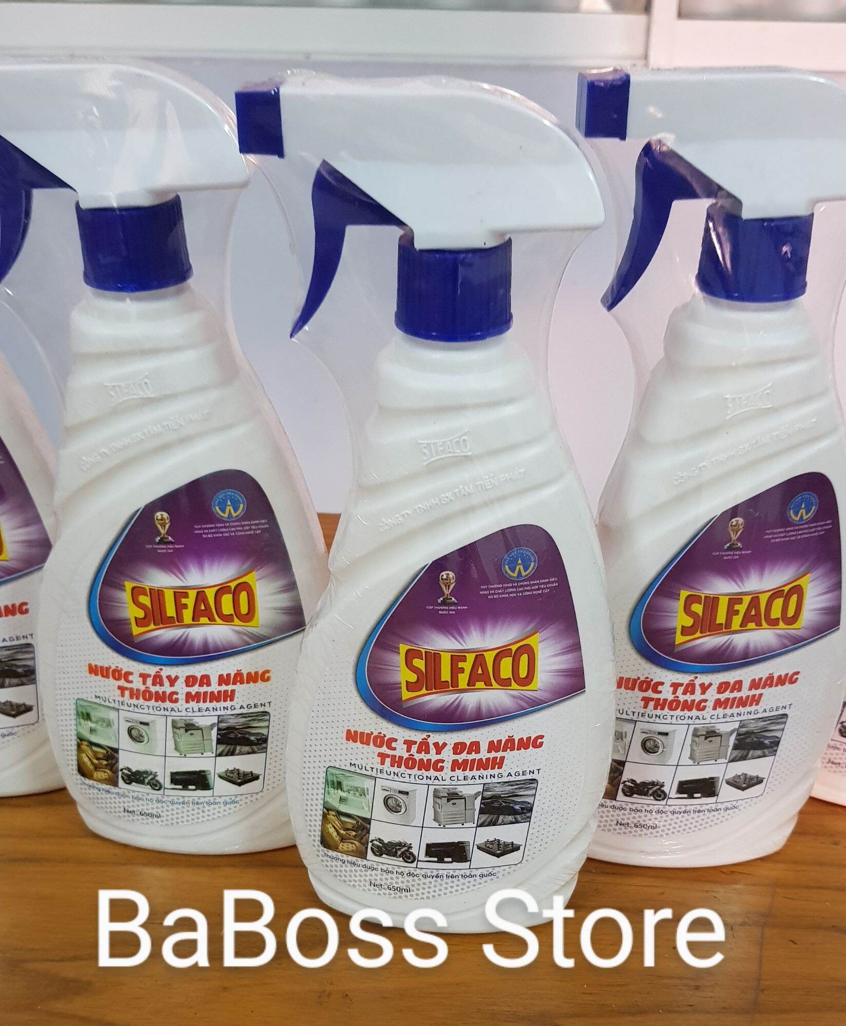 Combo 3 chai Nước Tẩy Đa Năng Thông Minh Silfaco (cam kết chính hãng)
