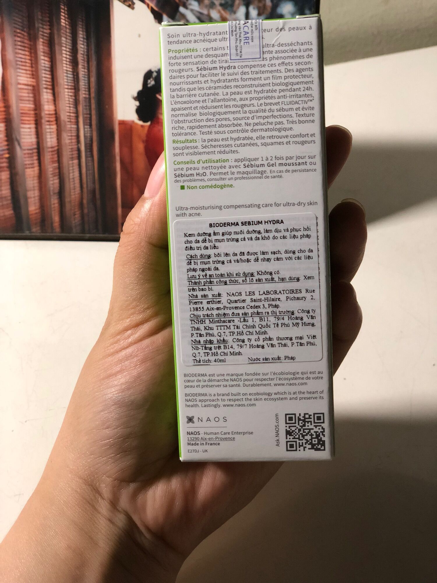 Kem dưỡng ẩm Bioderma Sebium Hydra- 40ml
