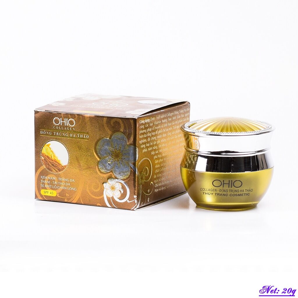 [HCM]Kem Nám - Trắng Da - Thâm - Tái Tạo - Se Khít Lỗ Chân Lông OHIO Collagen - Đông Trùng Hạ Thảo (20g)