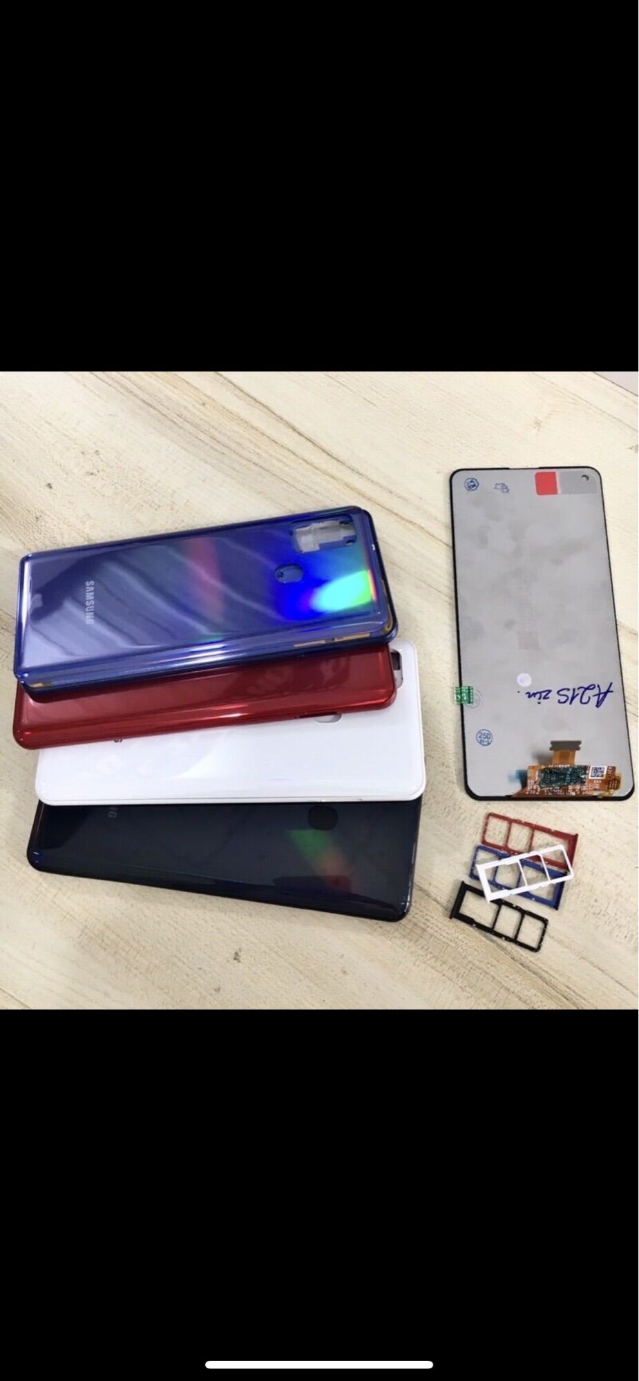 Combo bộ vỏ sườn + màn hình samsung a21s zin hàng cao cấp .